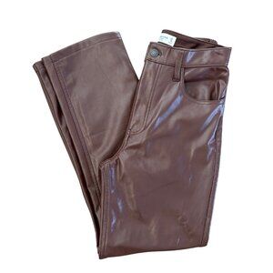 Abercrombie Fitch 90s High Rise Faux Leather Pant